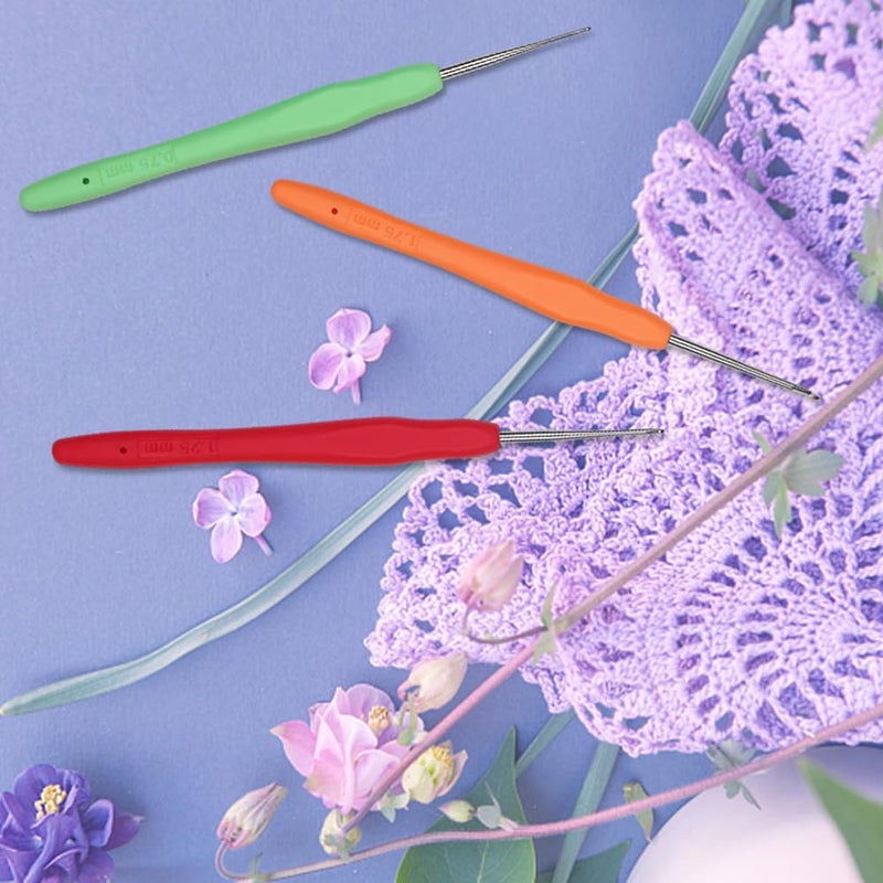 QLRFFLJOY Small Size Crochet Hook Lace Crochet Needle QLRFFLJOY 0.5mm Crochet Hook Embroidery Thread Knitting Weaving Tool DIY Lace Yarn Crochet Needles (0.5 mm) - Image 5